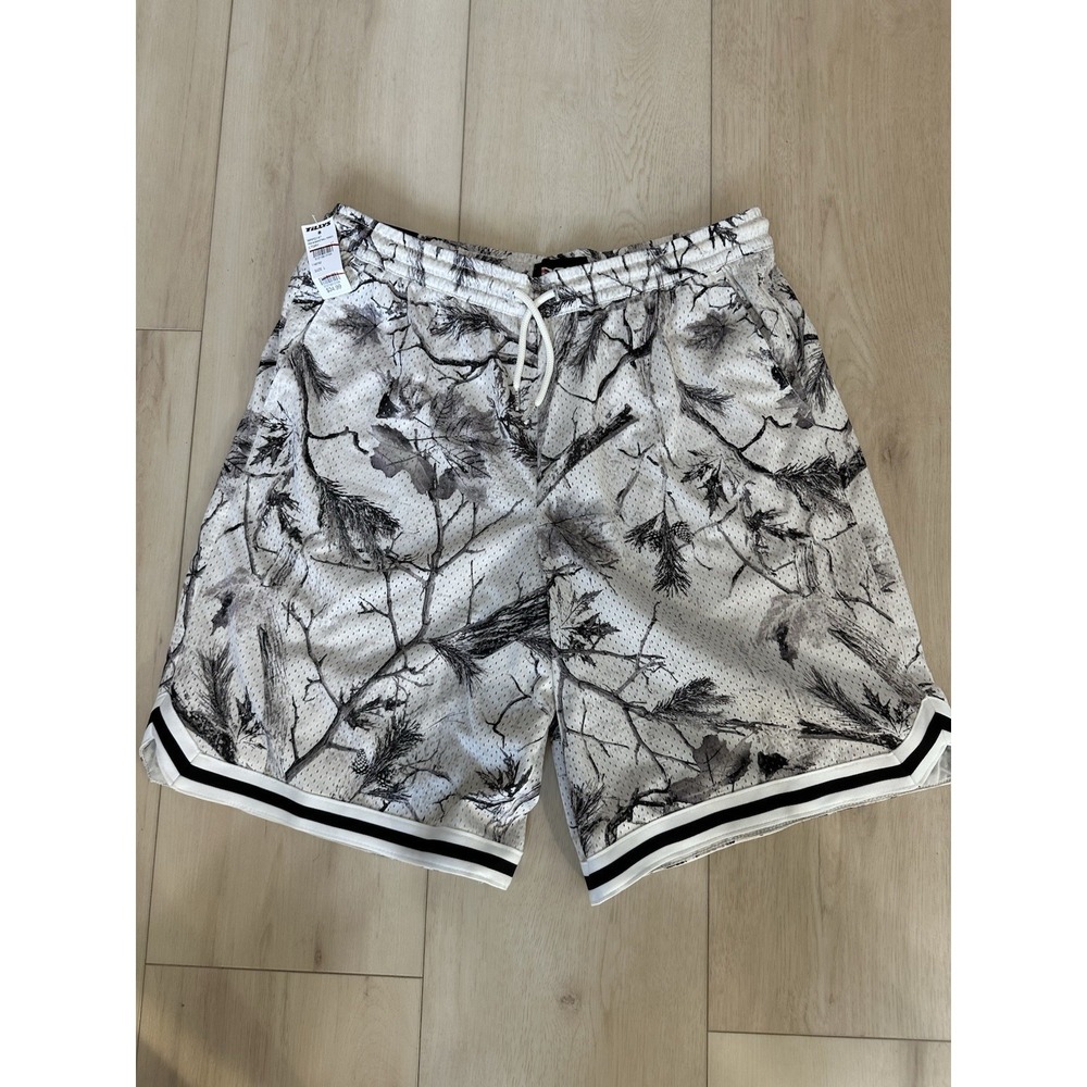 RSQ Men's Mesh Basketball Shorts Light Gray Size L Athletic